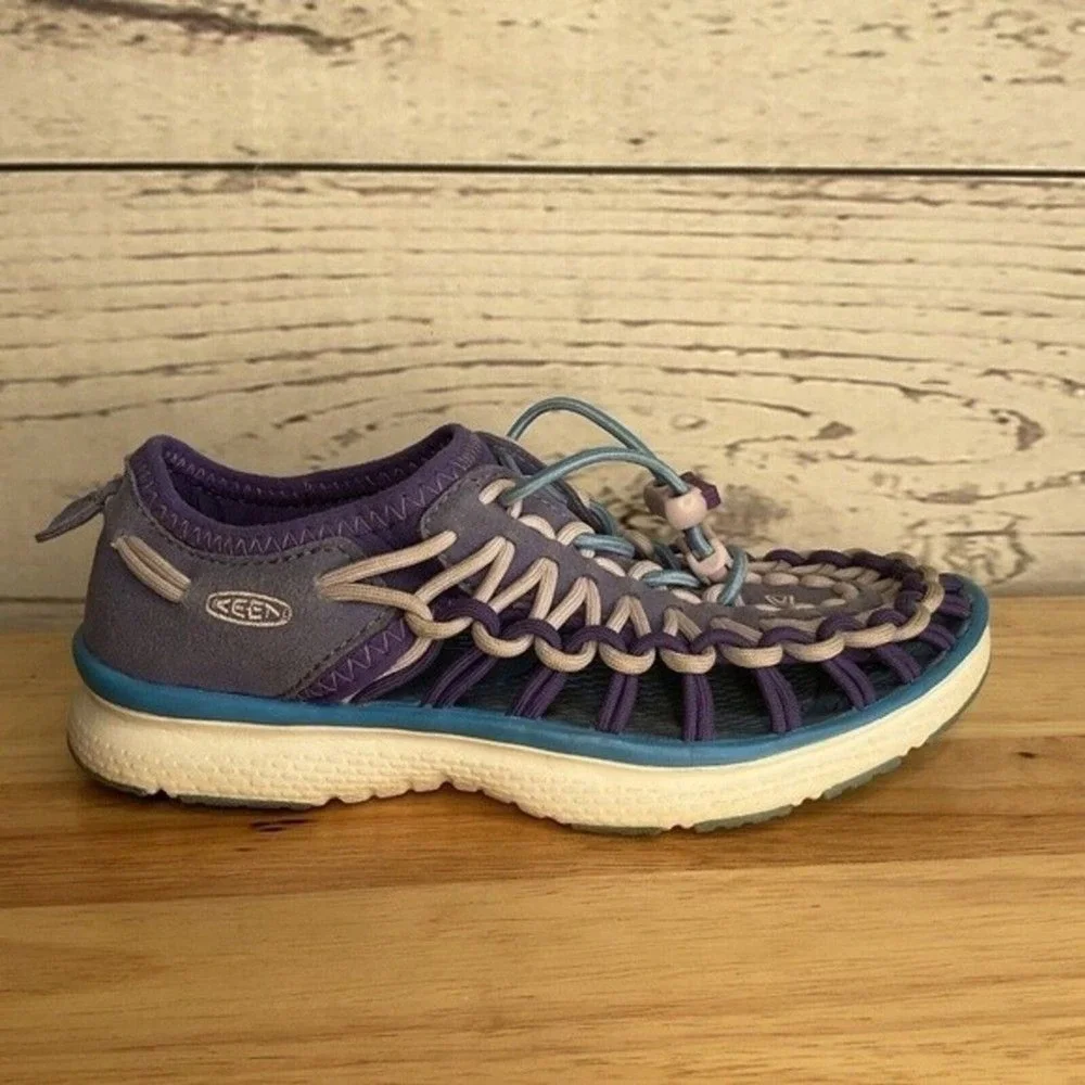 Keen Uneek O2 Bungee Strap Liberty Azure Purple Sandals Youth Girls 1‎ Thailand